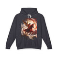 The red horse from Revelation 6:3-4-Angel Knight Hoodie — Celestial Warrior Horse Graphic Sweatshirt