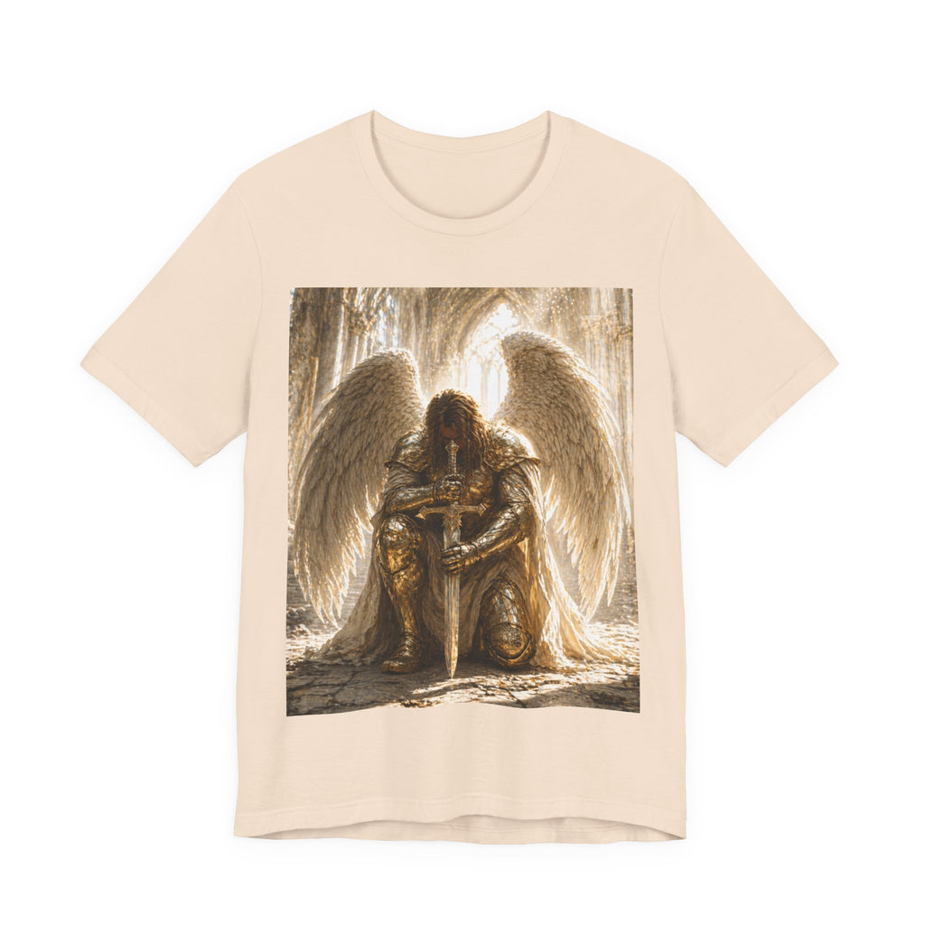 Guardian Angel Graphic Tee — Praying Winged Warrior T-Shirt