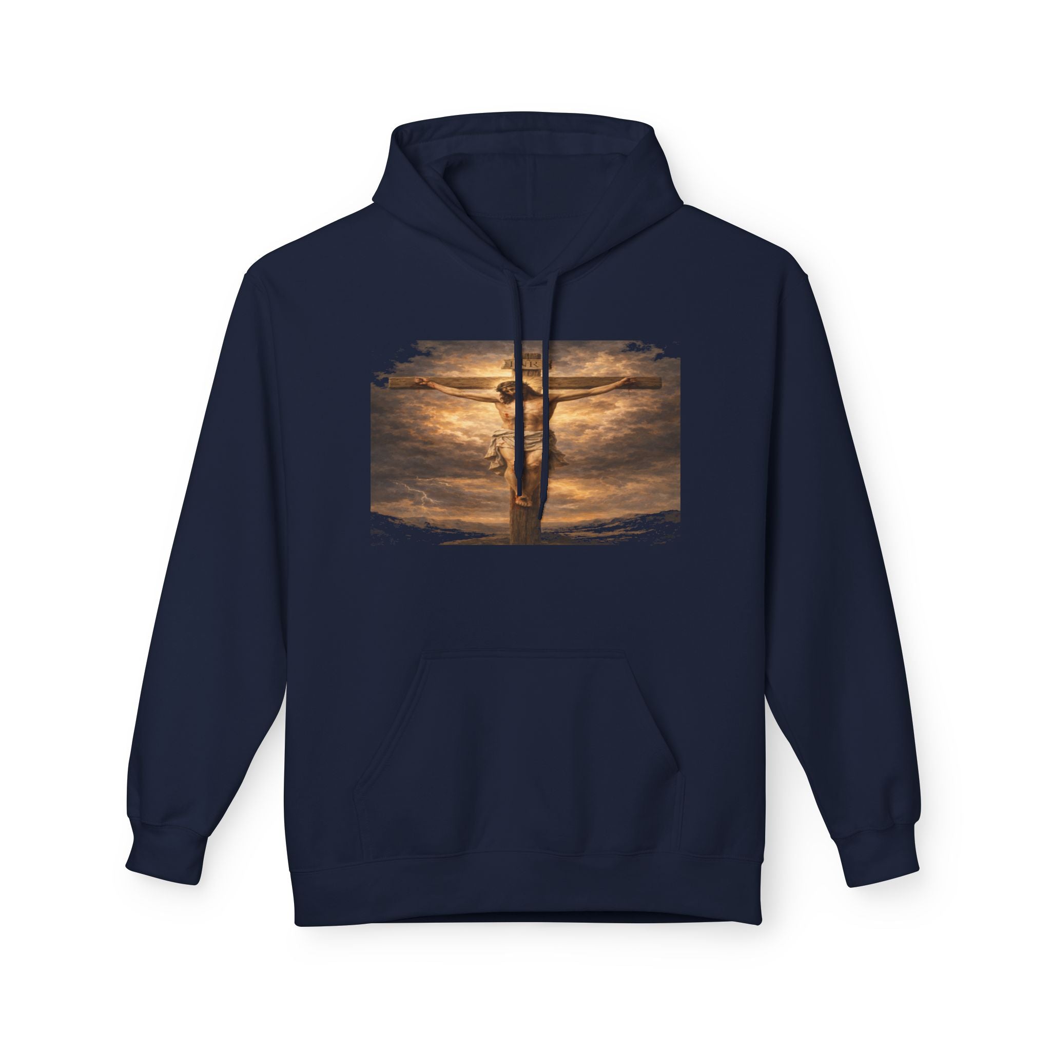 Jesus Christ on the Cross -Hoodie — Christian Faith Inspirational Pullover