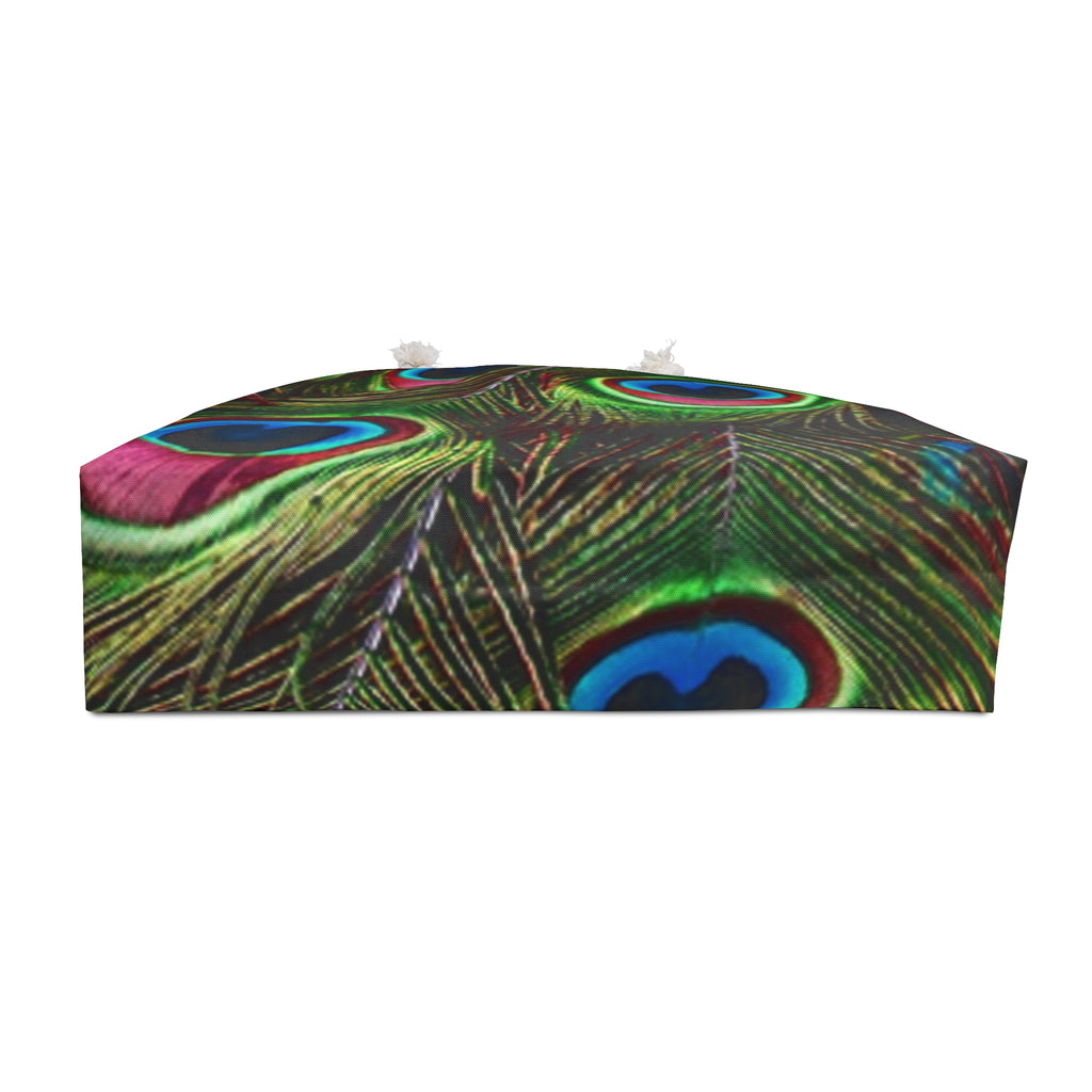 Peacock Feather Weekender Bag – Bold Tropical Travel Tote