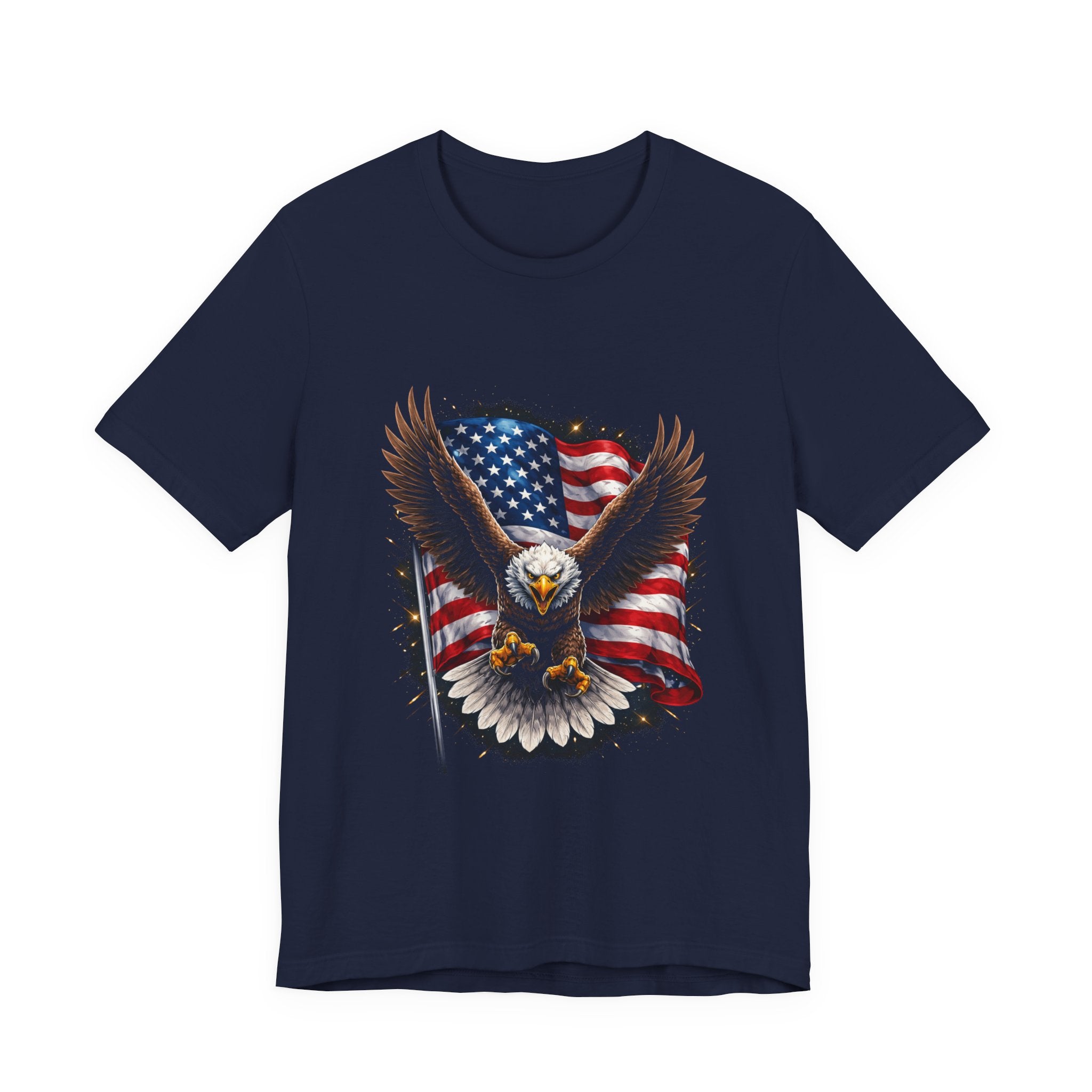 Patriotic Bald Eagle T-Shirt – American Flag Graphic Tee