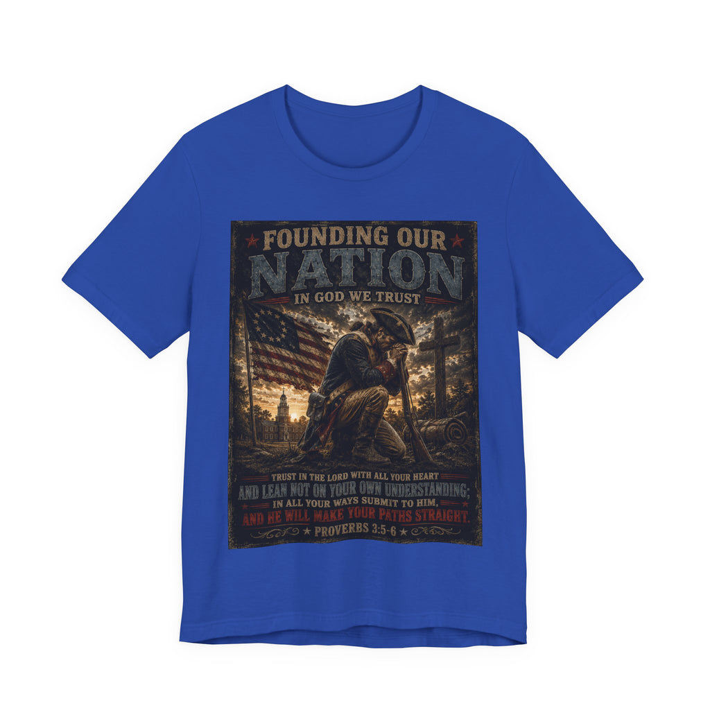 Founding Our Nation Eagle T-Shirt – Patriotic "In God We Trust" Tee