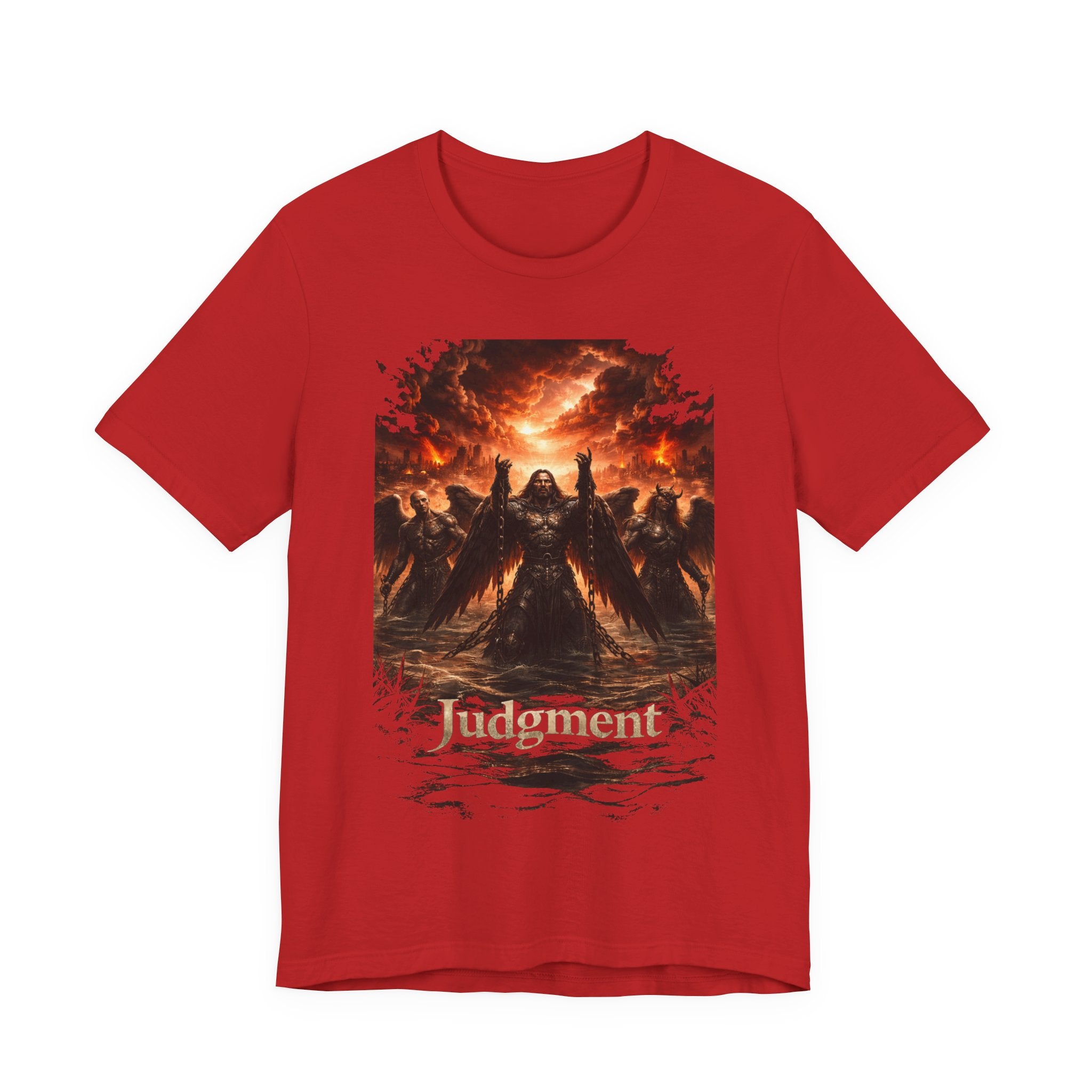 Judgment Graphic Tee — Apocalyptic Angel War T‑Shirt