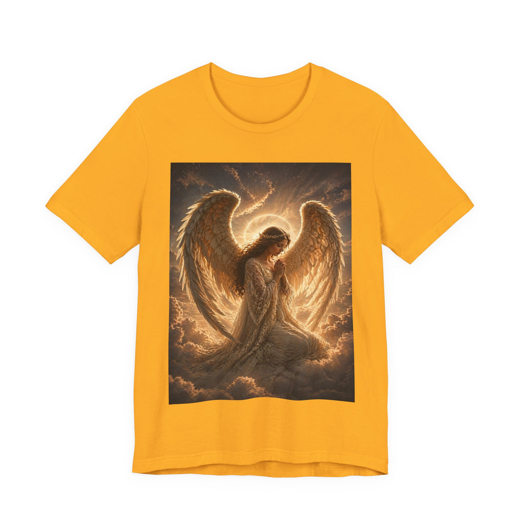 Angel Wings T-Shirt — Golden Seraph Prayer Tee