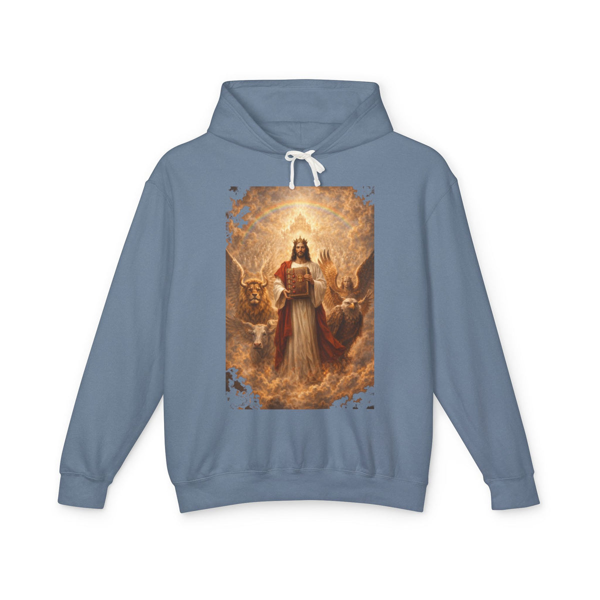 Revelation 5-10 Jesus Christ Illustration Hoodie — Religious Faith Graphic Hoodie