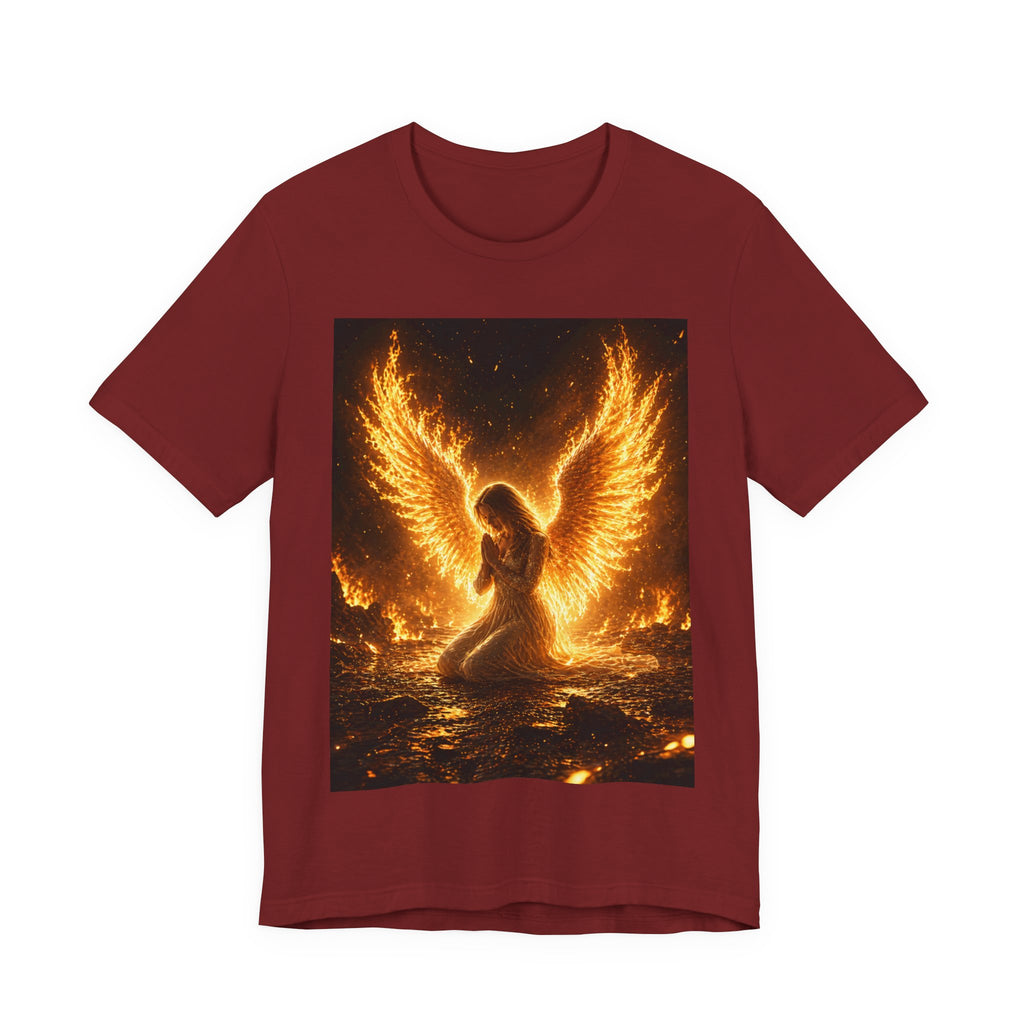 Phoenix Angel Tee — Fiery Winged Angel Graphic T-Shirt