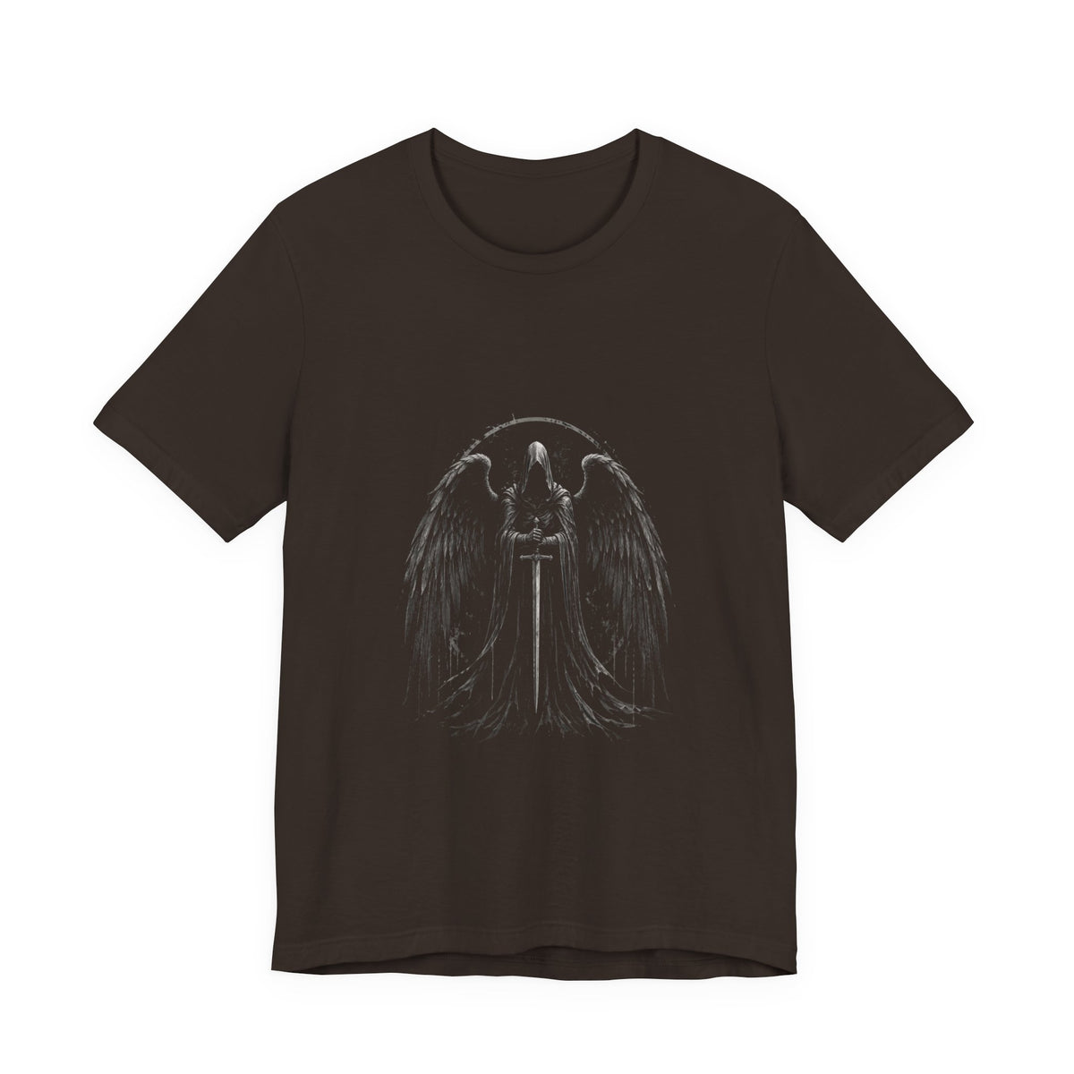 Guaediand Angel Wings Tee — Gothic Guardian Angel Short Sleeve Shirt