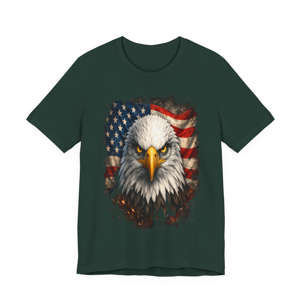 American Bald Eagle T‑Shirt — Patriotic Flag Graphic Tee