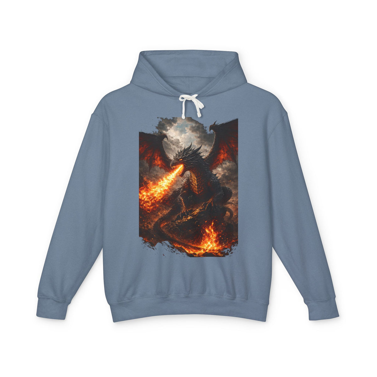 Dragon Fire Hoodie – Mythical Fire-Breathing Dragon Graphic Hoodie
