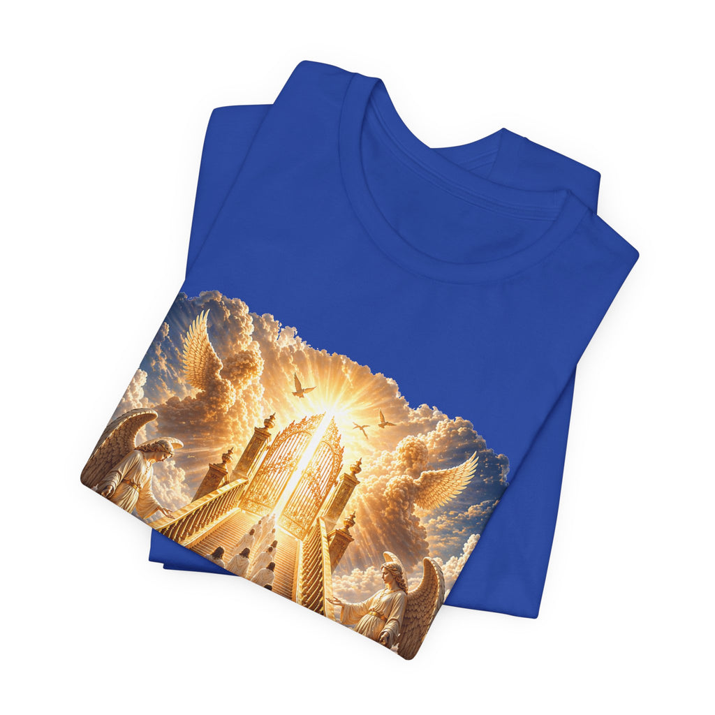Christian Heaven Stairway T‑Shirt — "Only a Few May Enter" Religious Graphic Tee