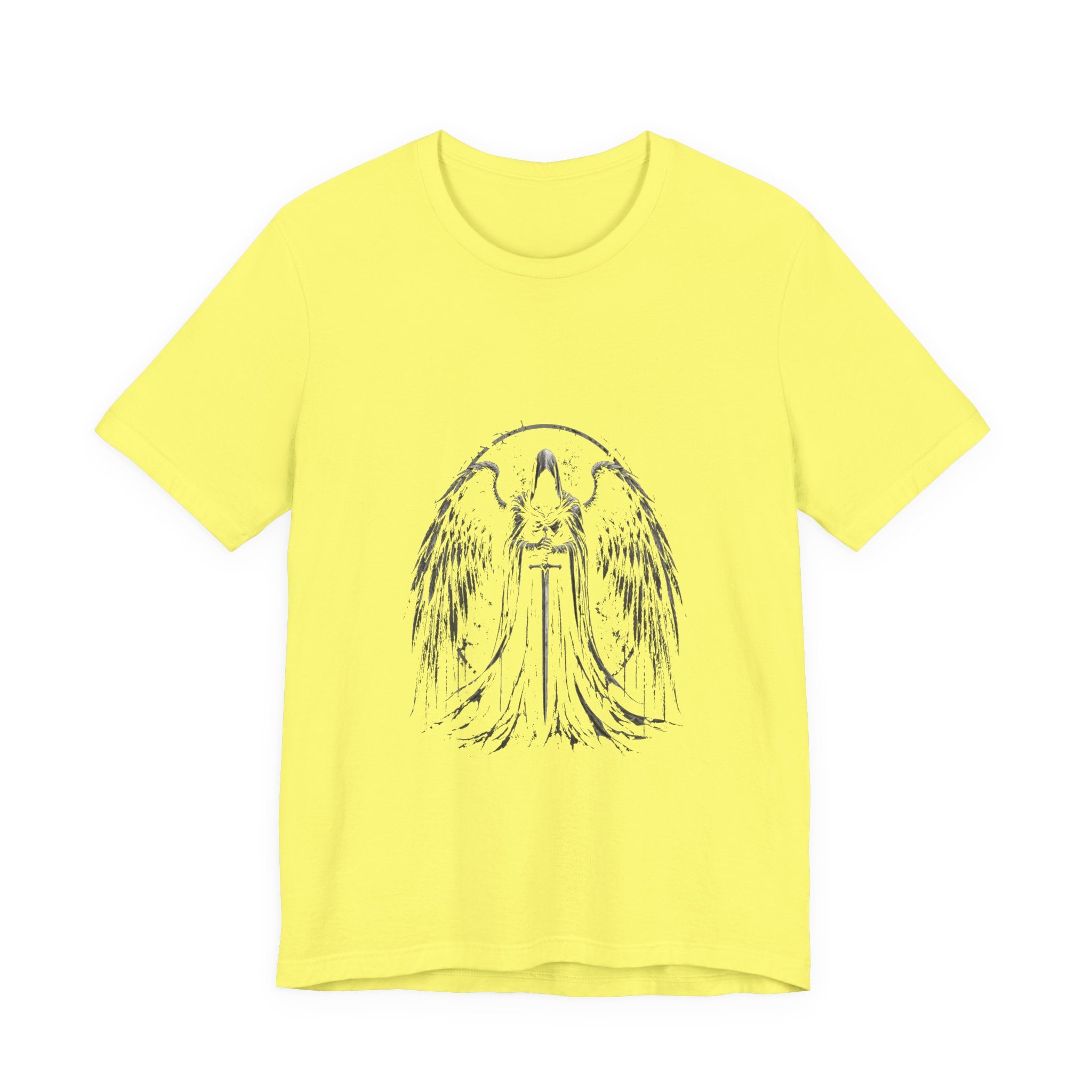 Guaediand Angel Wings Tee — Gothic Guardian Angel Short Sleeve Shirt