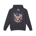 American Eagle Hoodie — Patriotic Bald Eagle with USA Flag Graphic