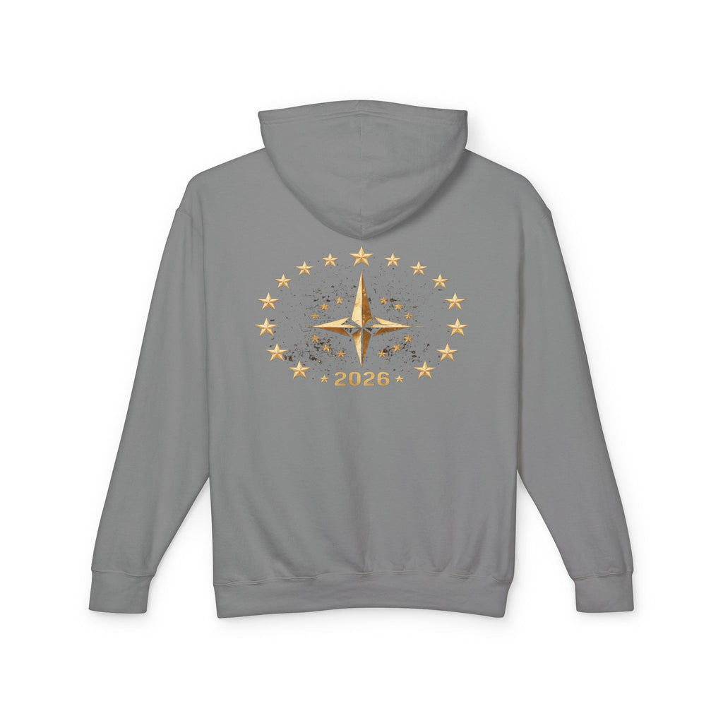 United By The Stars Eagle Flag Hoodie — "Stronger Together" Patriotic Military Veteran Pullover
