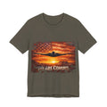 We Are Coming Military T-Shirt – American Flag Bomber Plane Graphic Tee
