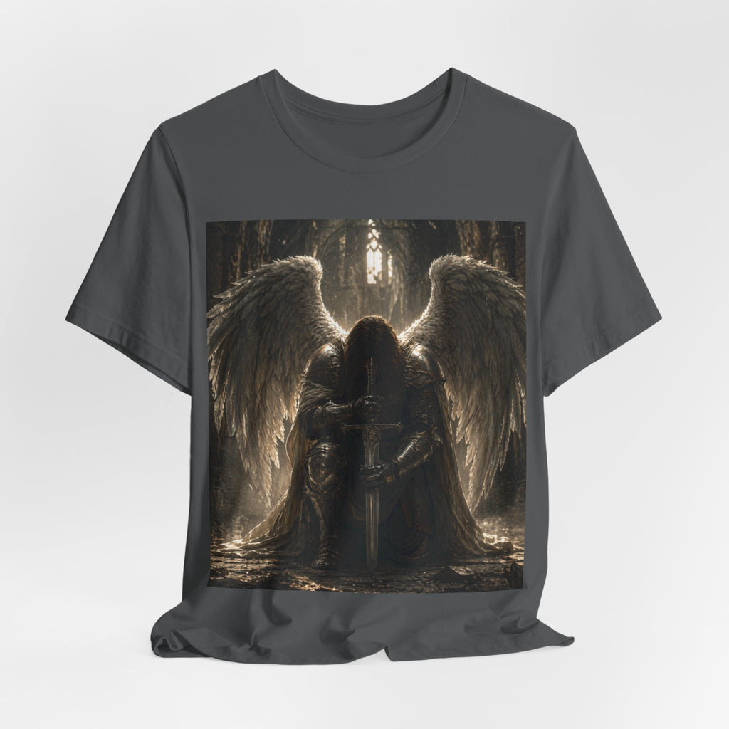 Dark Angel Graphic Tee — Gothic Winged Angel Art T-Shirt