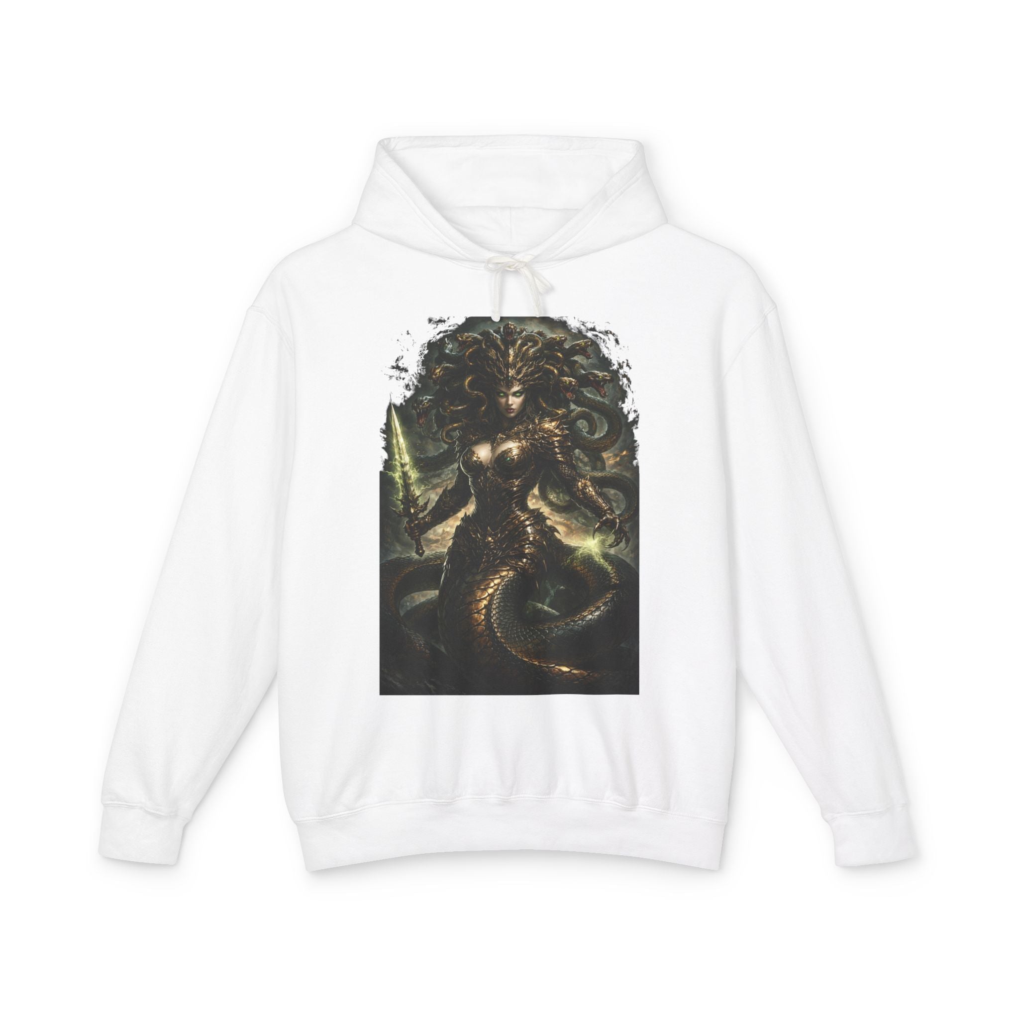 Medusa Mythology Hoodie — Dark Gorgon Graphic Sweatshirt