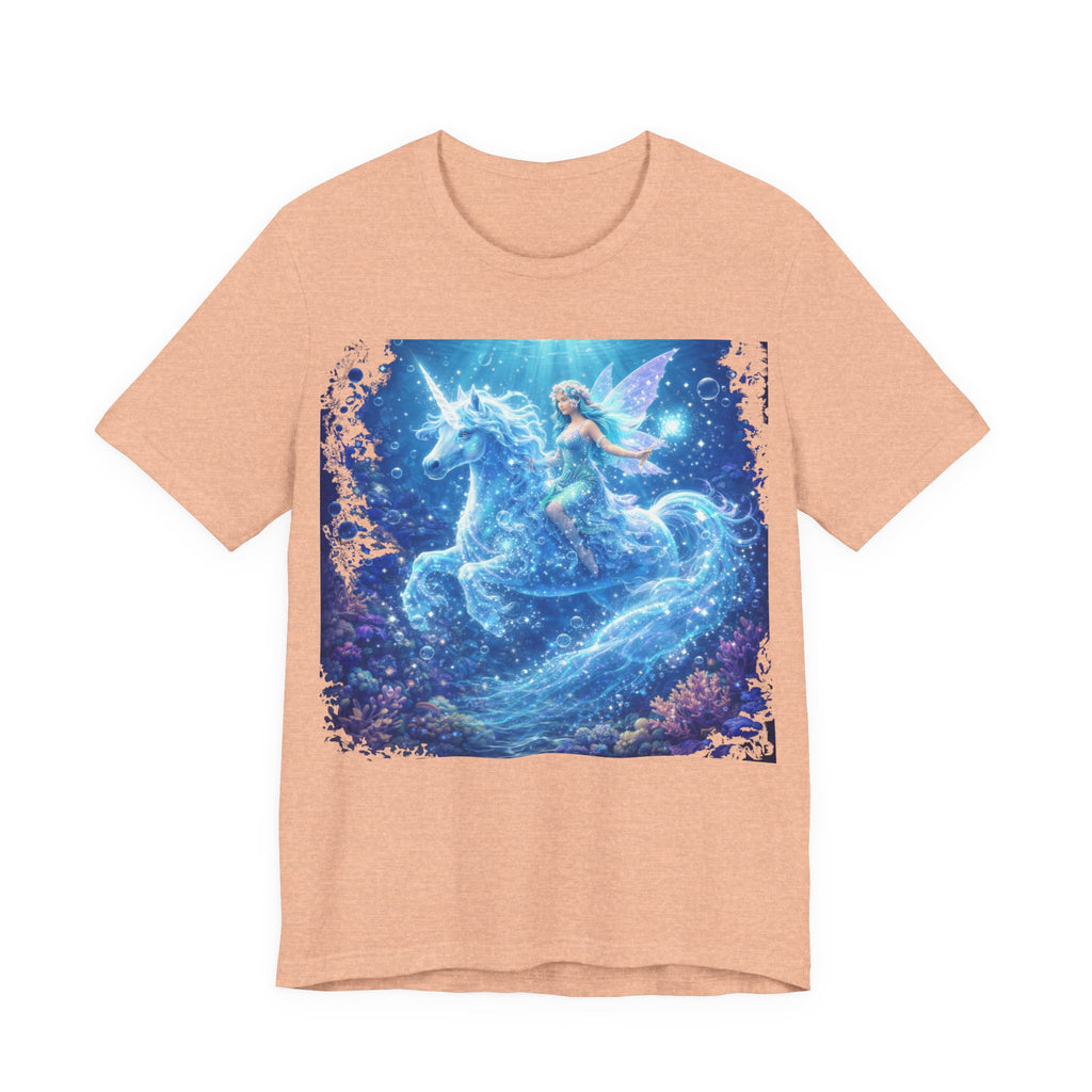 Mystical Blue Unicorn & Fairy Tee — Fantasy Magic Horse T-Shirt