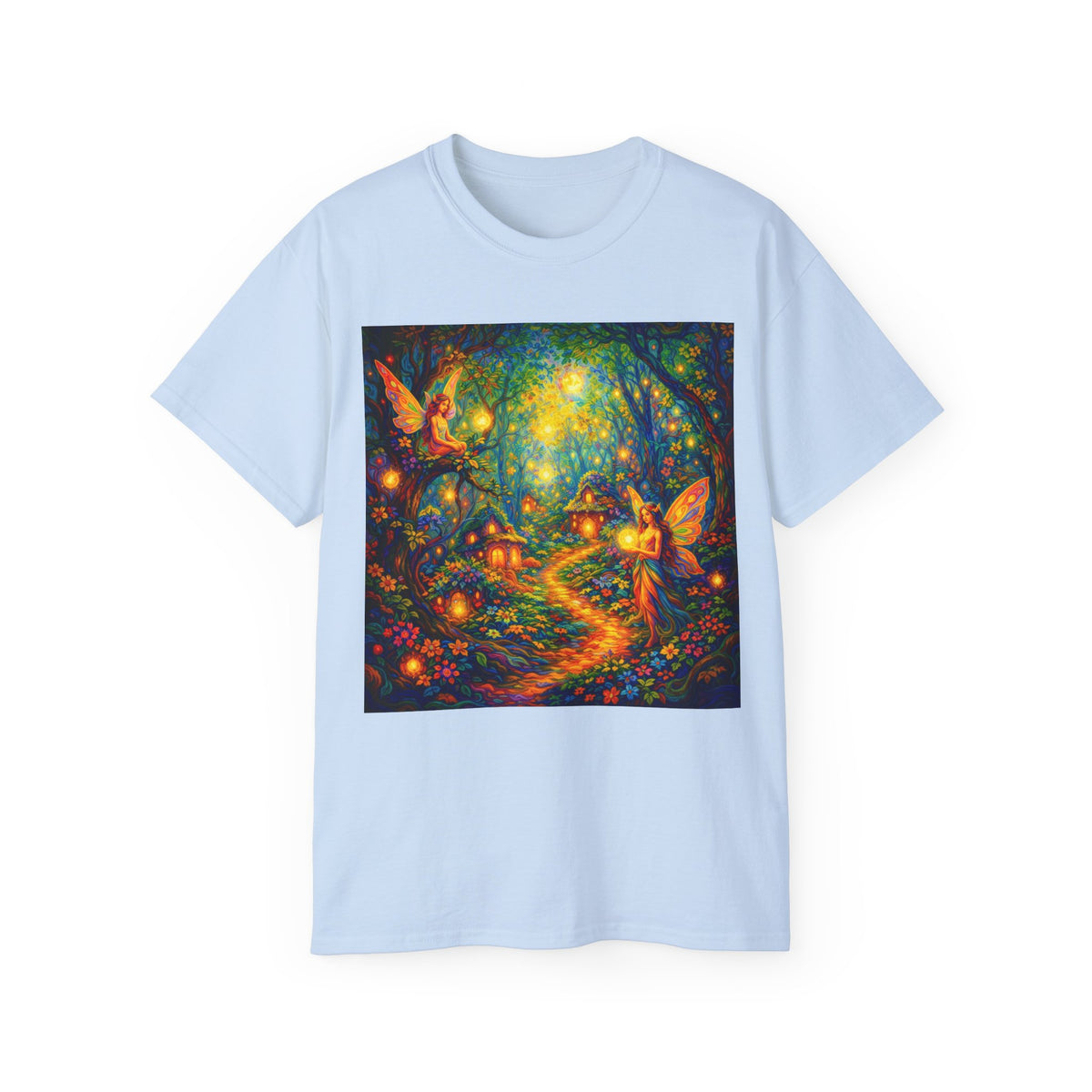 Fairy Forest Cotton T-Shirt — Whimsical Glow Woodland Tee