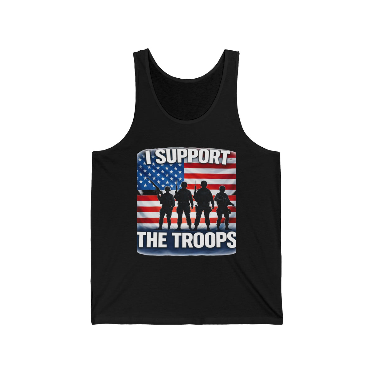 I Support The Troops Tank Top - American Flag Military Tribute