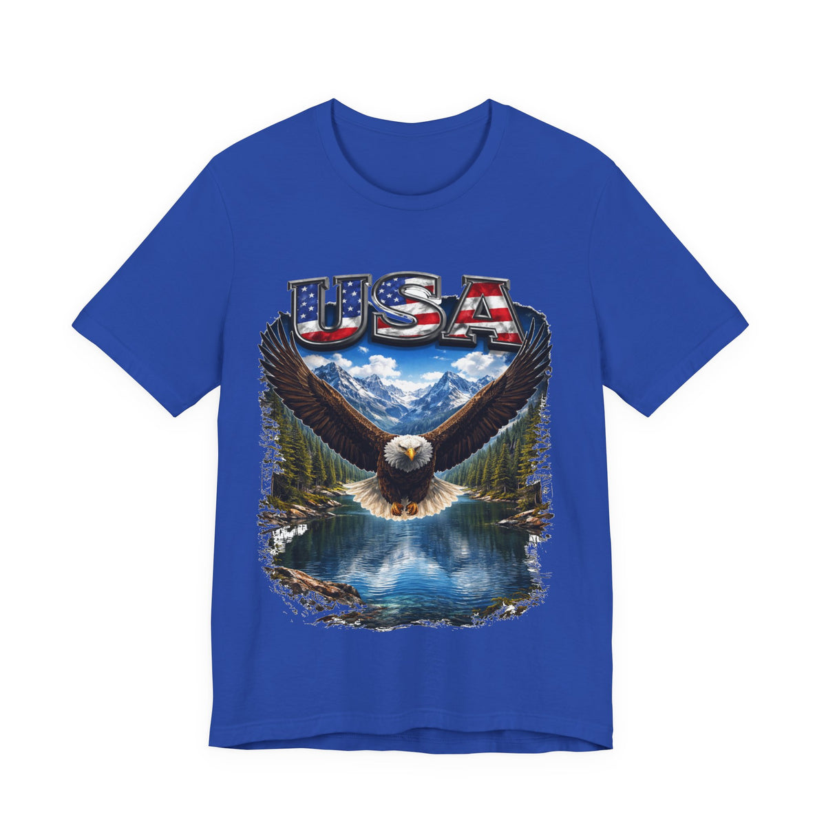 USA Eagle T-Shirt - Patriotic Bald Eagle Scenic Graphic Tee