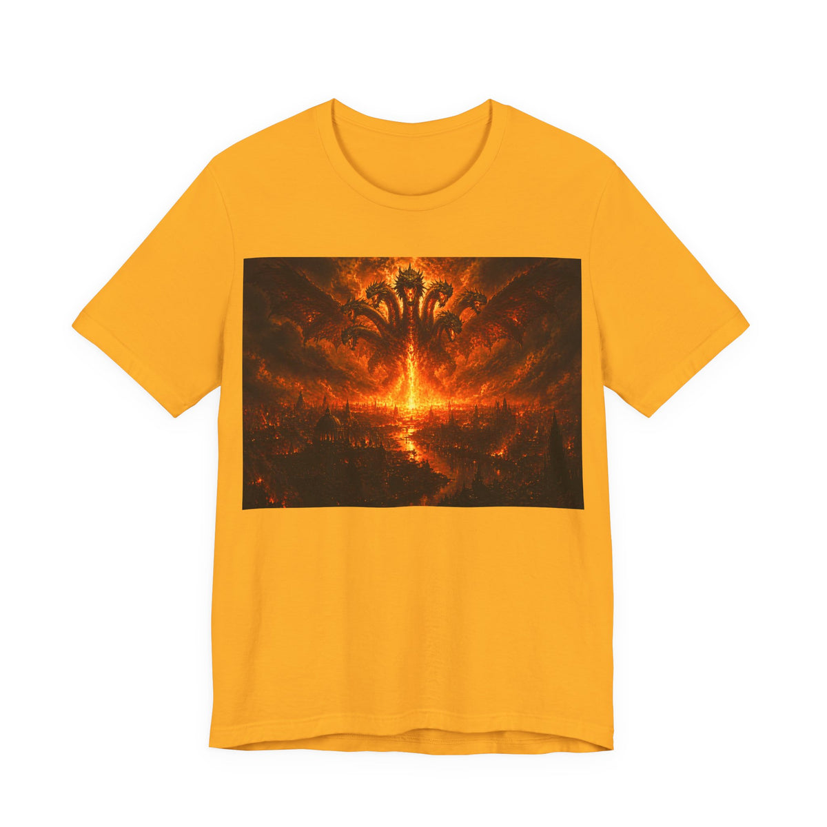 The seven headed dragon from the end of times T‑Shirt — Dark Graphic Tee