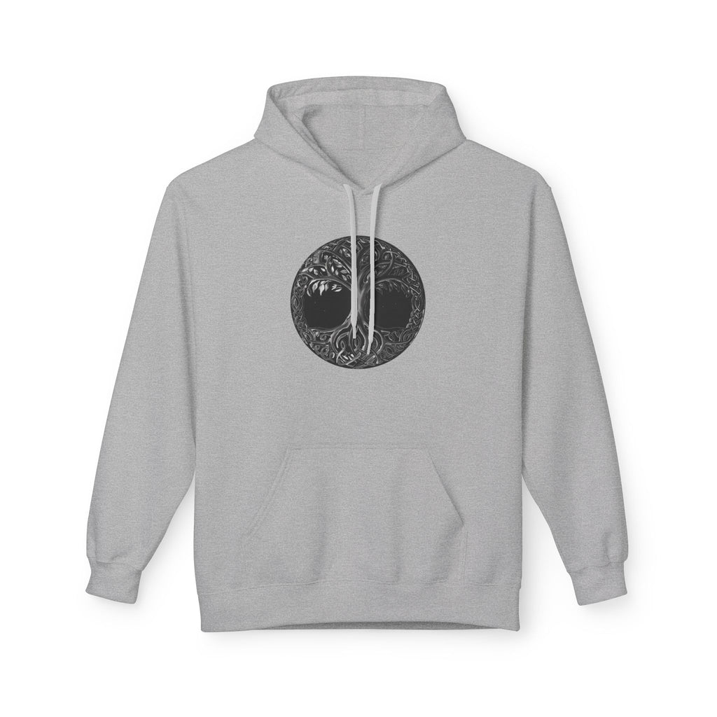 Yggdrasil, the Tree of Life Hoodie — Black Moon Nature Circle Graphic