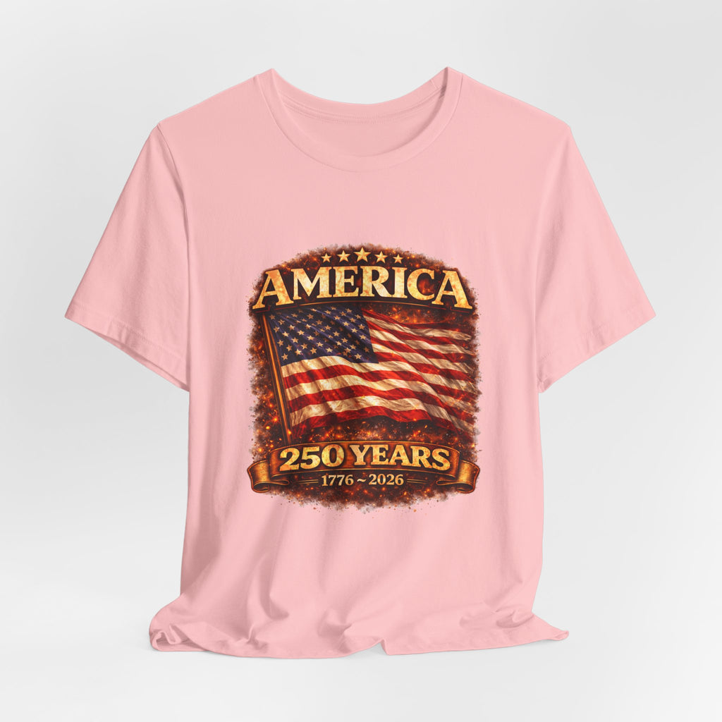 America 250 Years Flag T-Shirt – 1776–2026 Bicentennial Celebration Tee