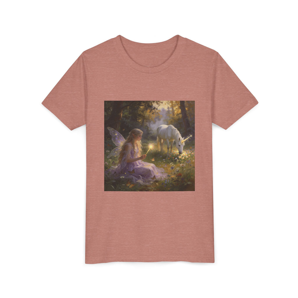 Youth Tee — Fairy and Unicorn Enchanted Forest Design