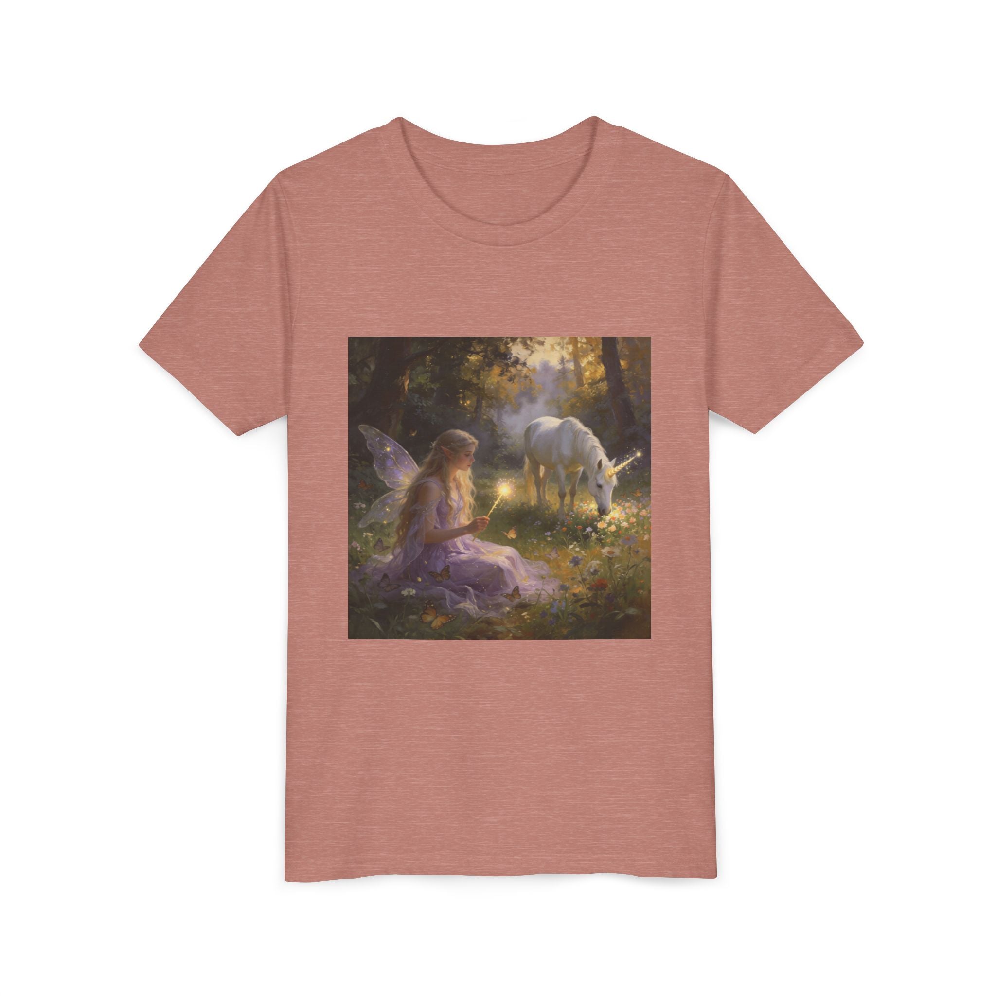 Youth Tee — Fairy and Unicorn Enchanted Forest Design