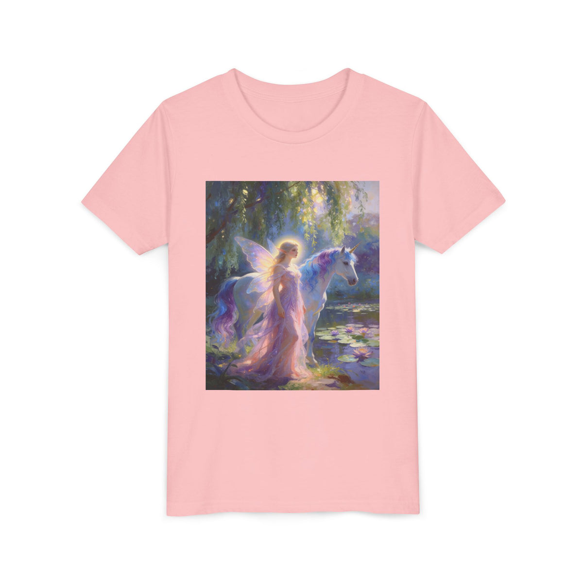 Youth Tee — Enchanted Fairy and Unicorn Graphic Tee