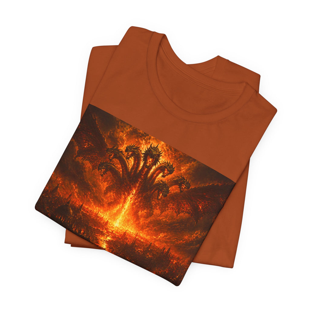 The seven headed dragon from the end of times T‑Shirt — Dark Graphic Tee