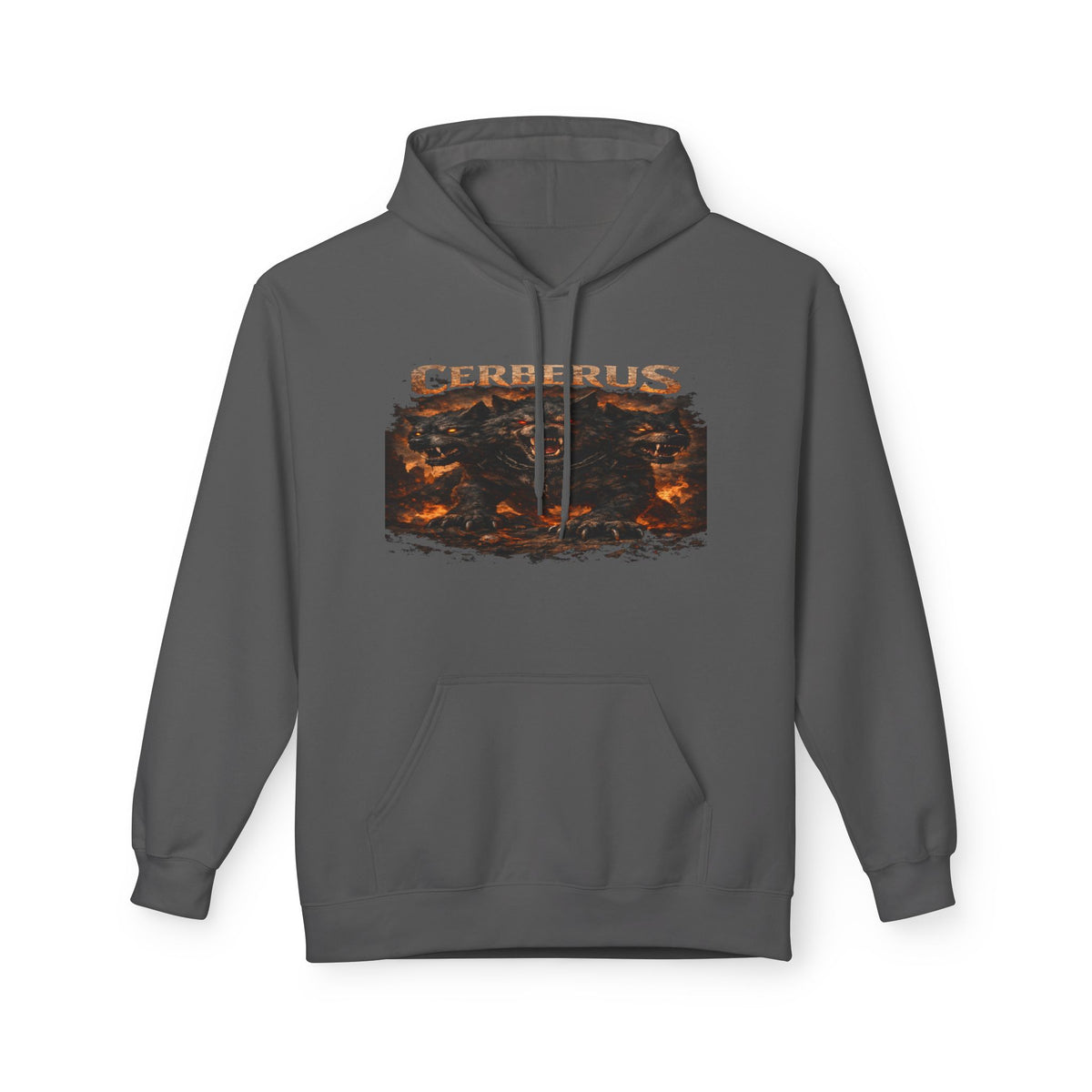 Gerberus Mythic Dog Hoodie — Fiery Cerberus Graphic Sweatshirt