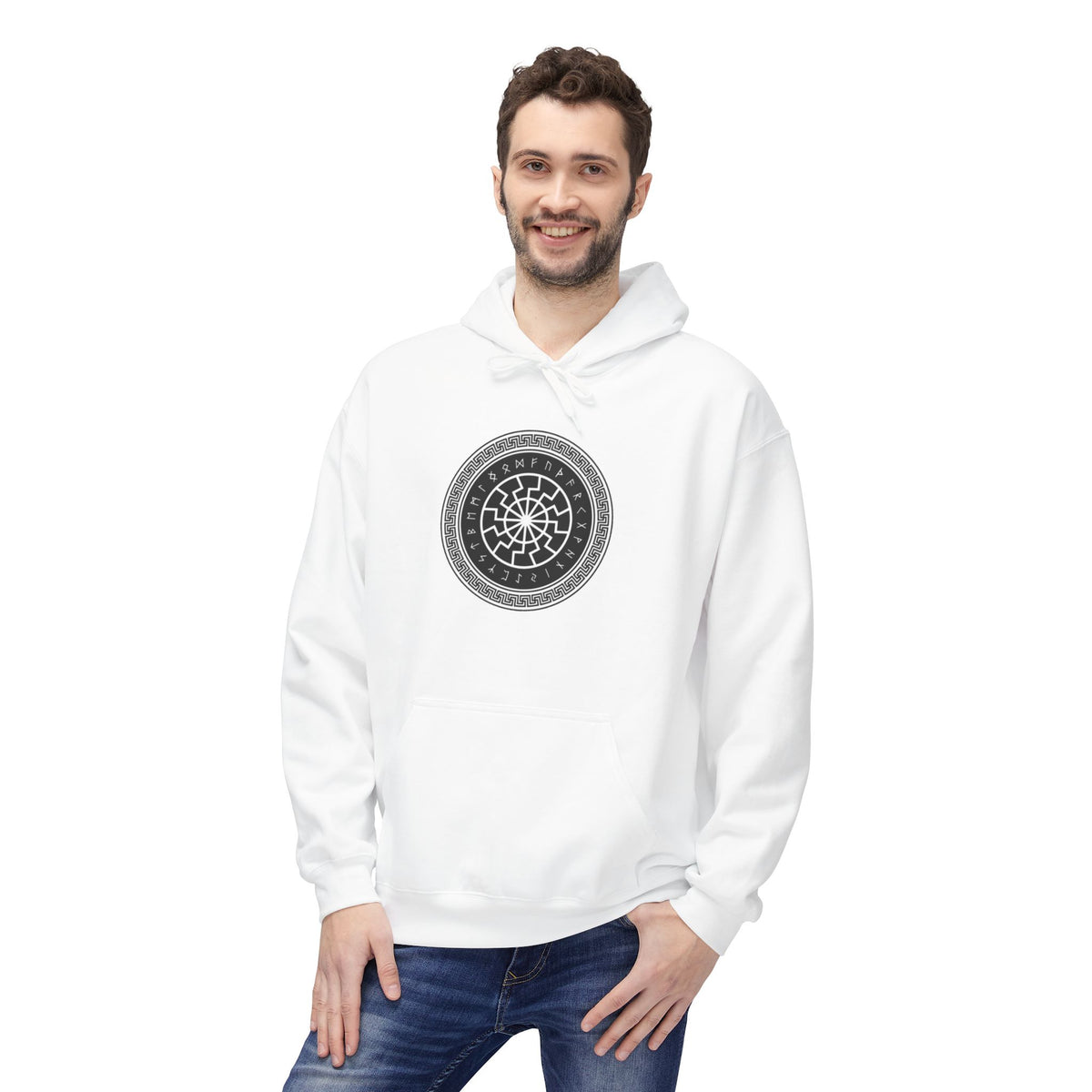 A Symbol of Luck in Norse Culture-Hoodie — Geometric Spiritual Graphic