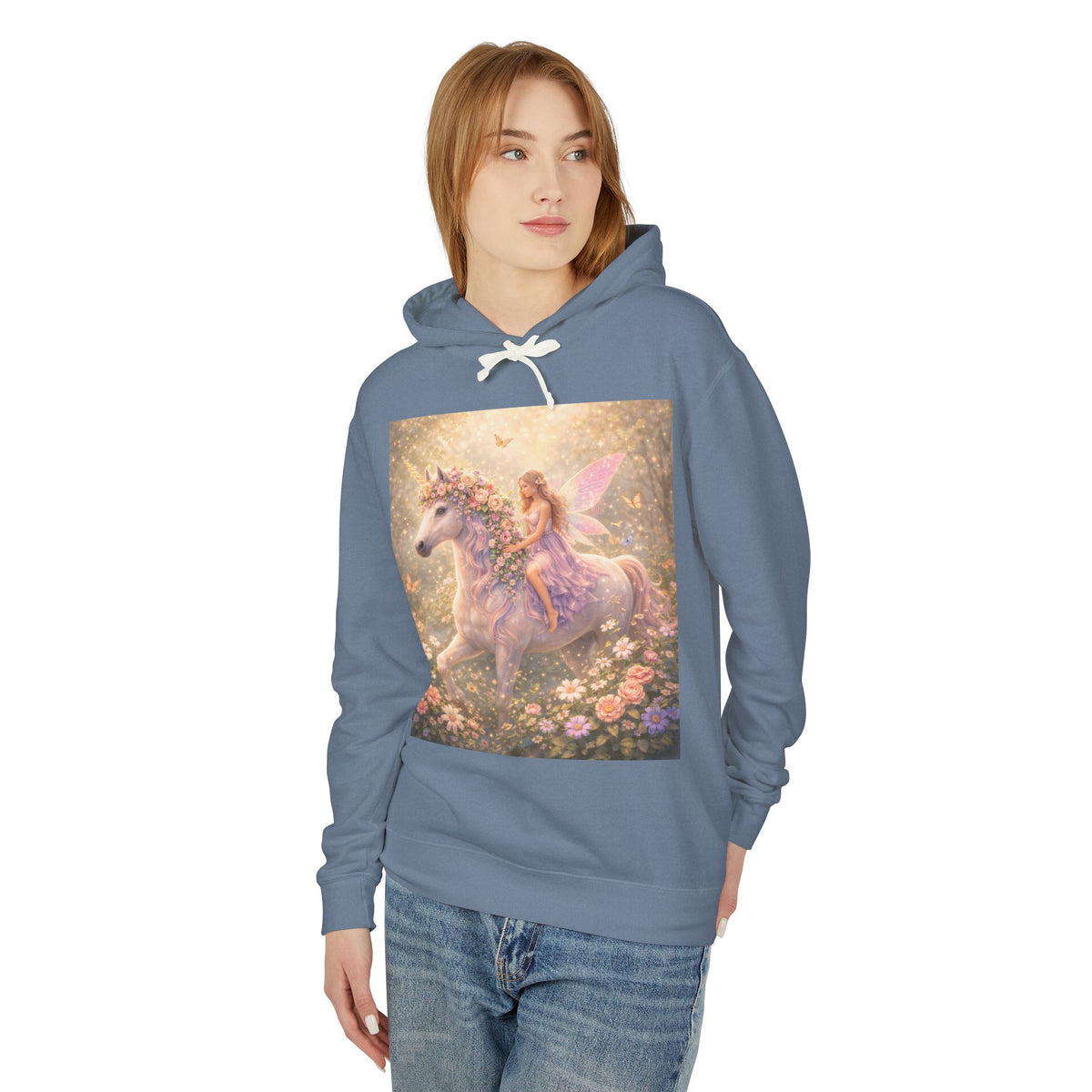 Fairy & Unicorn Hoodie — Whimsical Pastel Fantasy Pullover