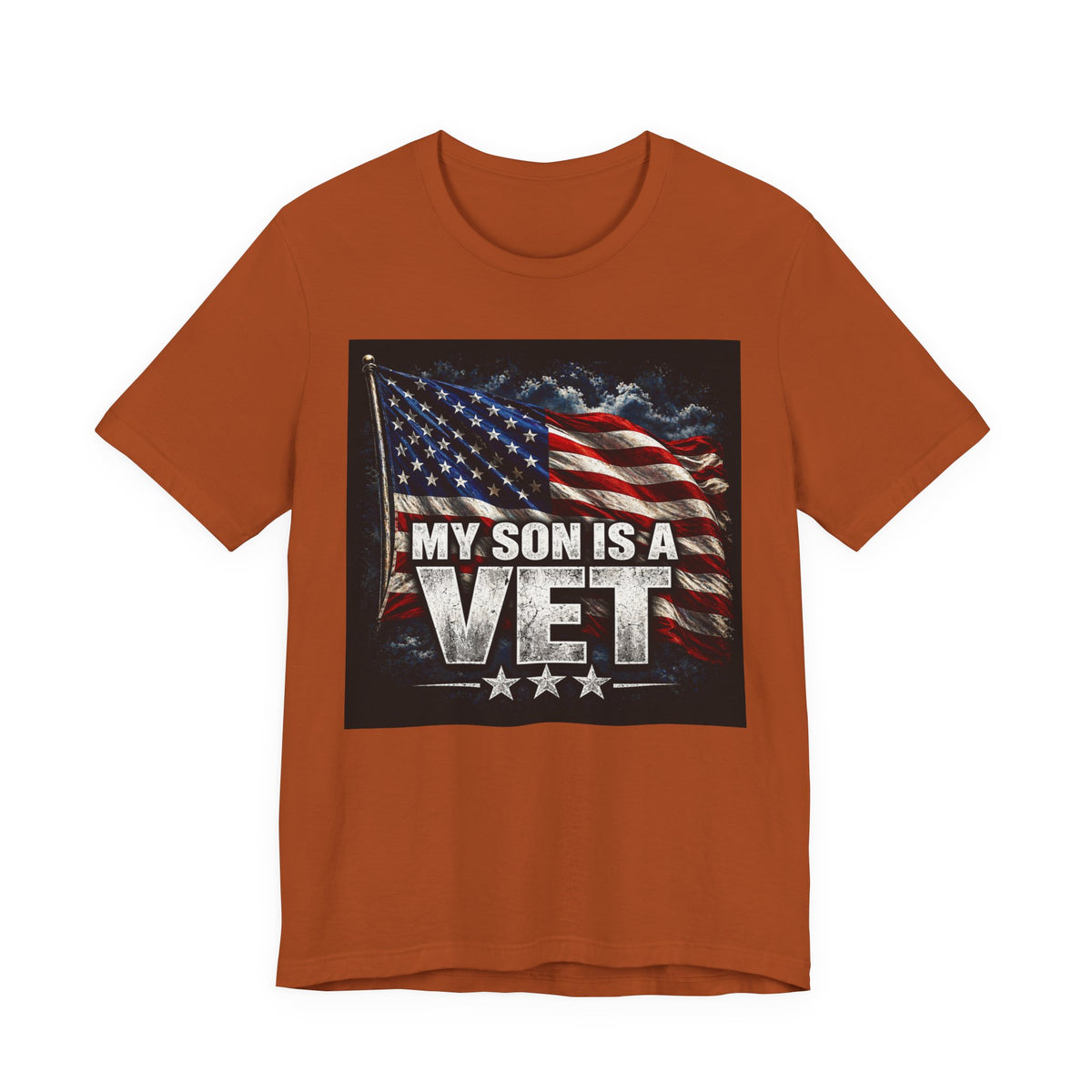 My Son Is A Vet T‑Shirt — Patriotic American Flag Tee for Proud Parents
