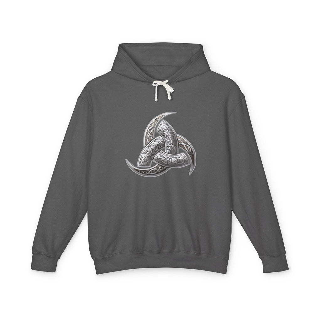 The Triple Horn of Odin is Viking Triskelion Hoodie — Celtic Knot Norse Symbol Pullover