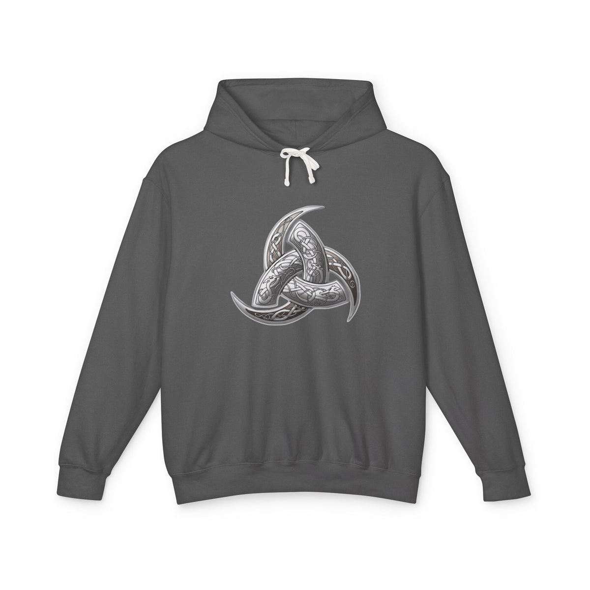 The Triple Horn of Odin is Viking Triskelion Hoodie — Celtic Knot Norse Symbol Pullover