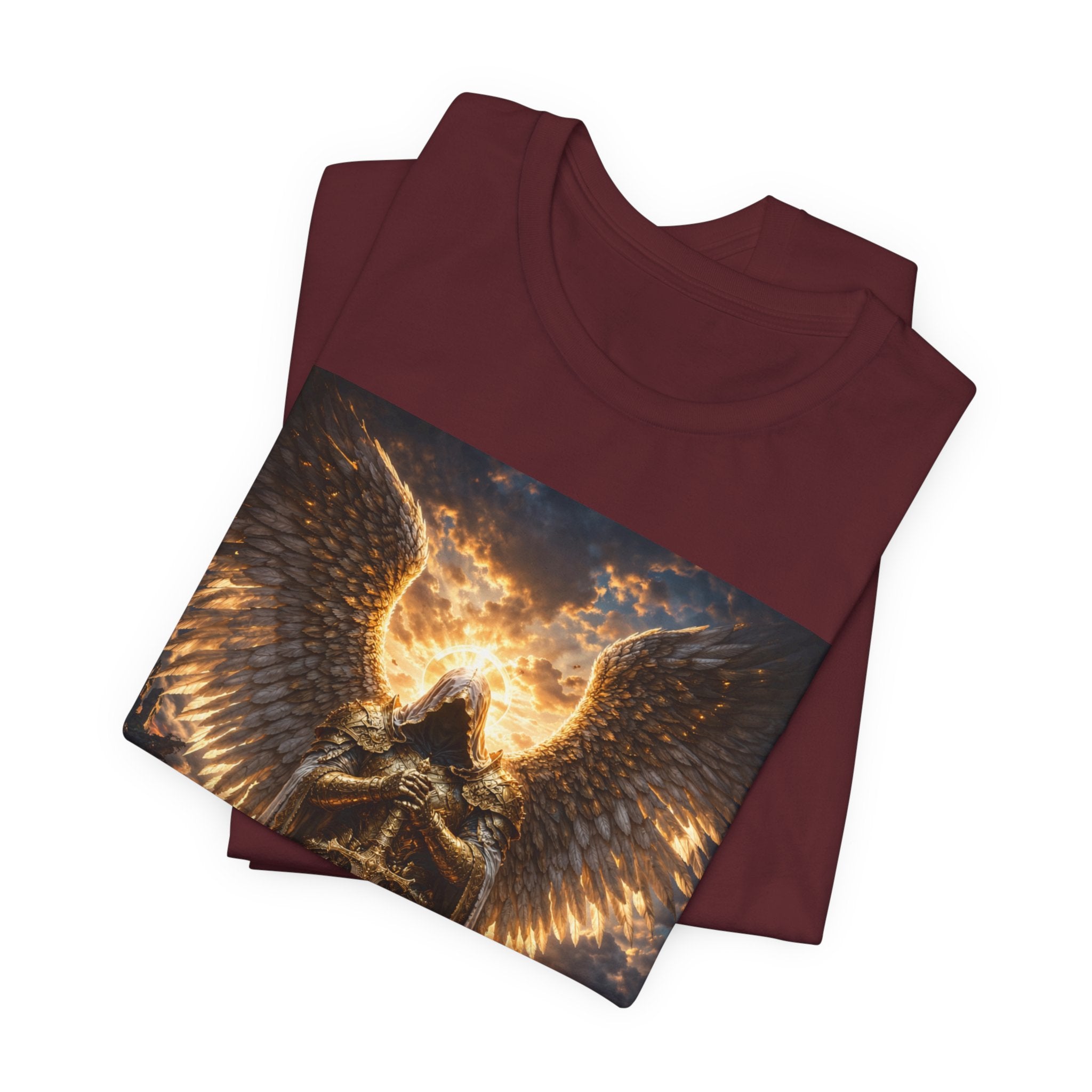 Angel Guardian T-Shirt — Golden Warrior Wings Graphic Tee