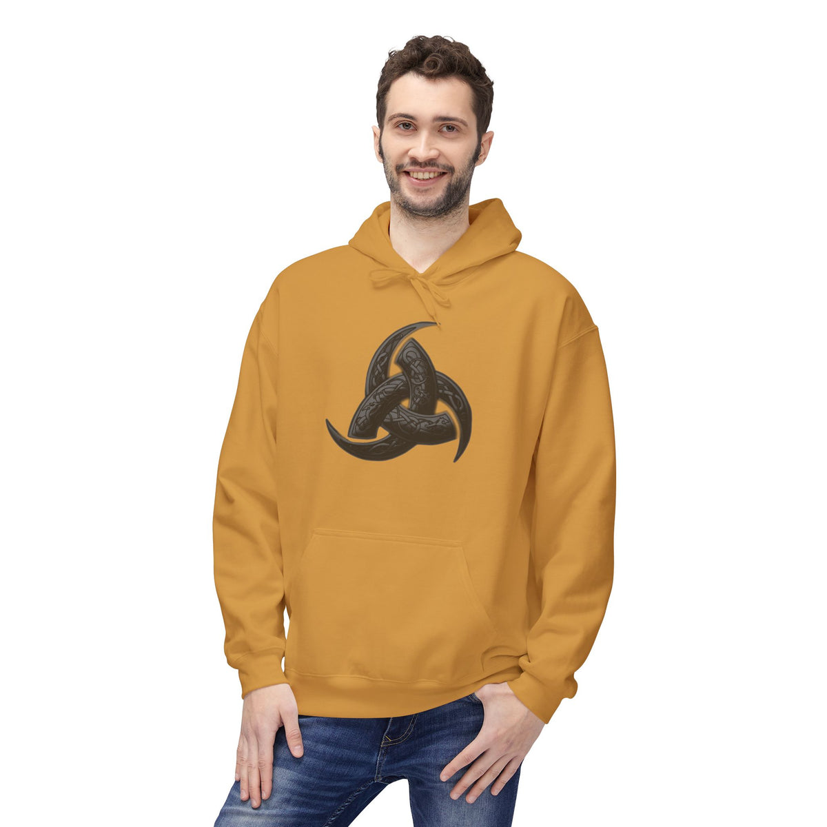 The Triple Horn of Odin is a Viking symbol  Fleece Hoodie