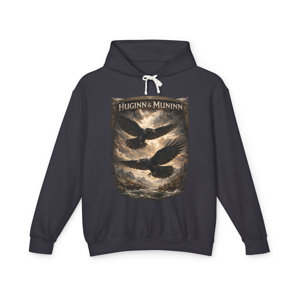 Huginn & Muninn Raven Hoodie — Norse Mythology Graphic Sweatshirt