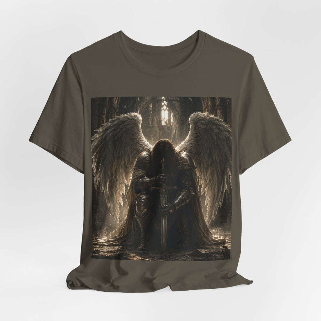 Dark Angel Graphic Tee — Gothic Winged Angel Art T-Shirt