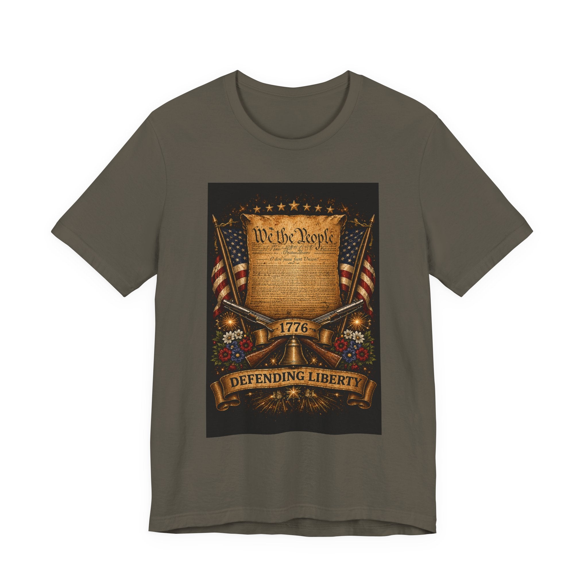 Defending Liberty 1776 T-Shirt — 'We the People' Patriotic Constitution Tee