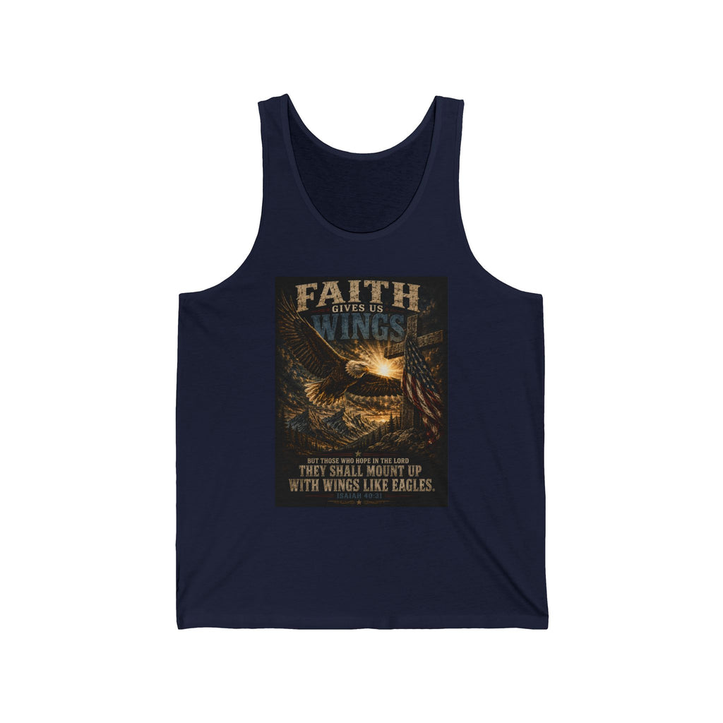 Faith Gives Me Wings Tank Top — "They Shall Mount Up With Wings Like Eagles" Inspirational Christian Tank