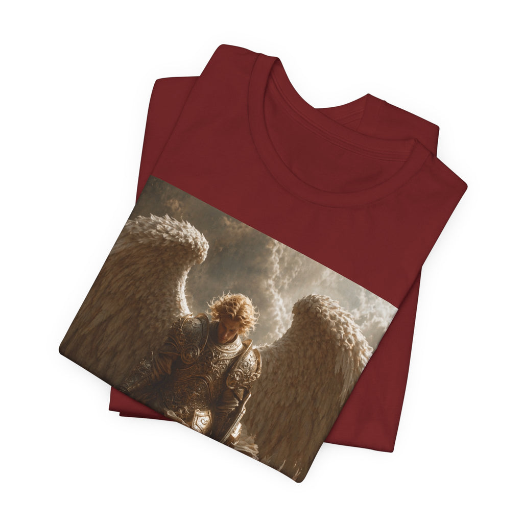 Angel Warrior T‑Shirt — Dramatic Winged Guardian Graphic Tee