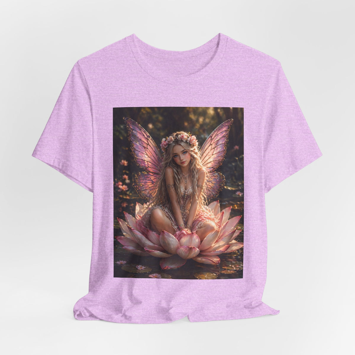 Fairy Lotus T-Shirt — Enchanted Winged Fairy Graphic Tee