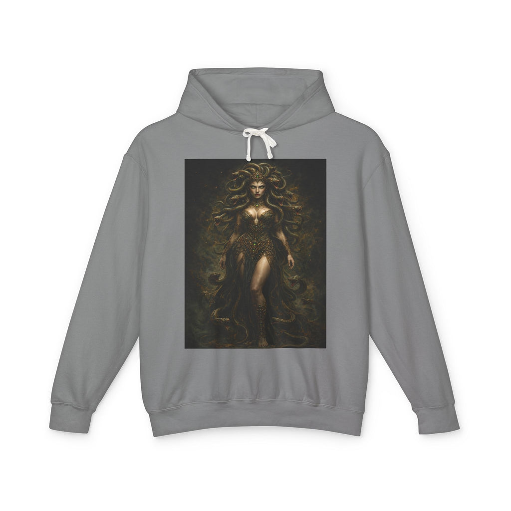Medusa, in Greek mythology,Goddess Forest Art Hoodie — Mythic Earthy Female Warrior Sweatshirt