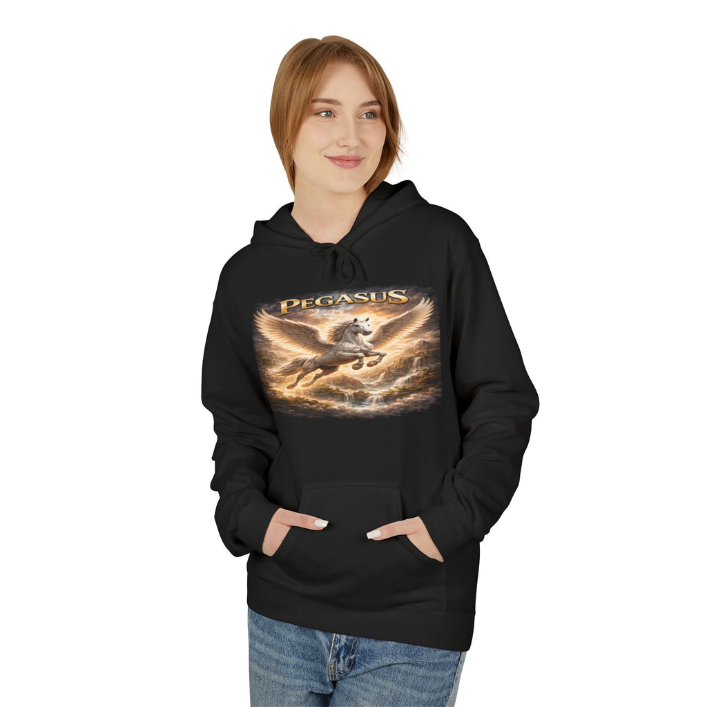 Pegasus Mythic Hoodie — Vintage Flying Horse Graphic