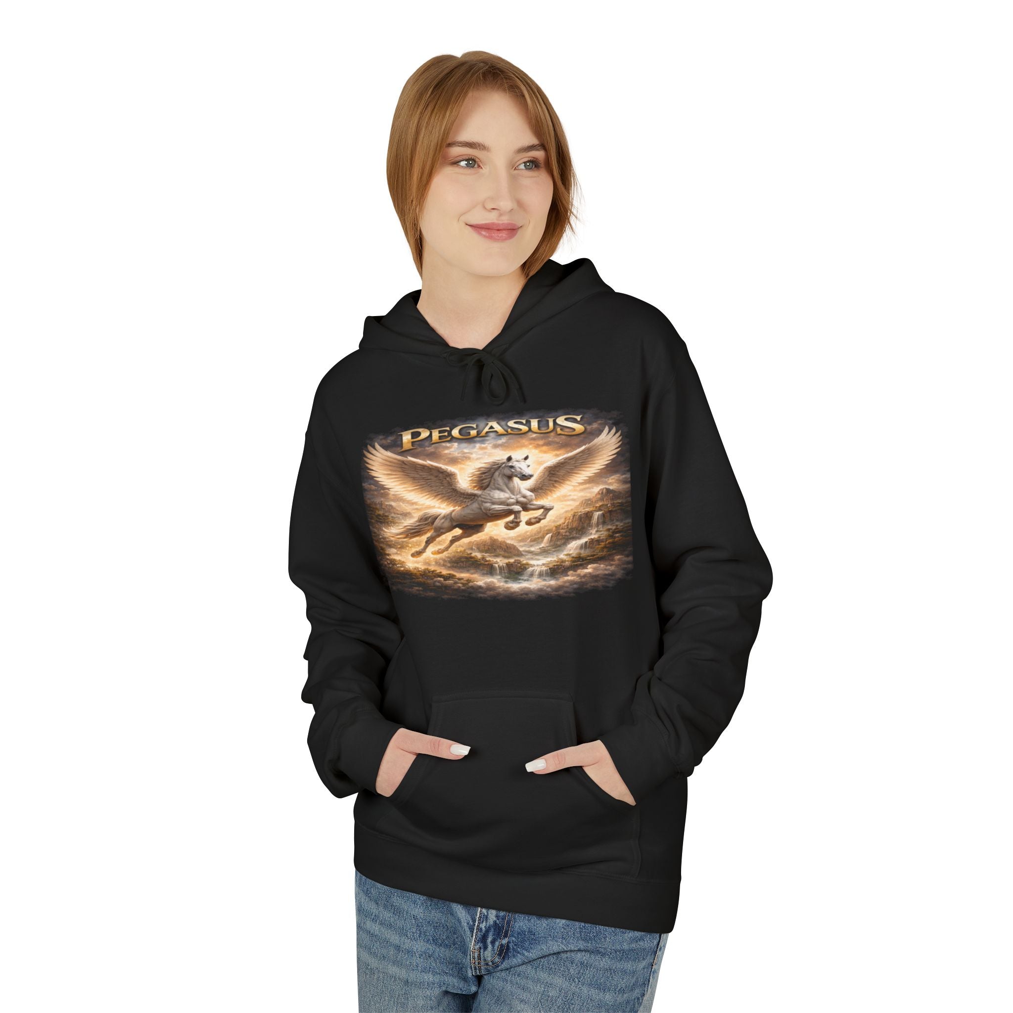 Pegasus Mythic Hoodie — Vintage Flying Horse Graphic