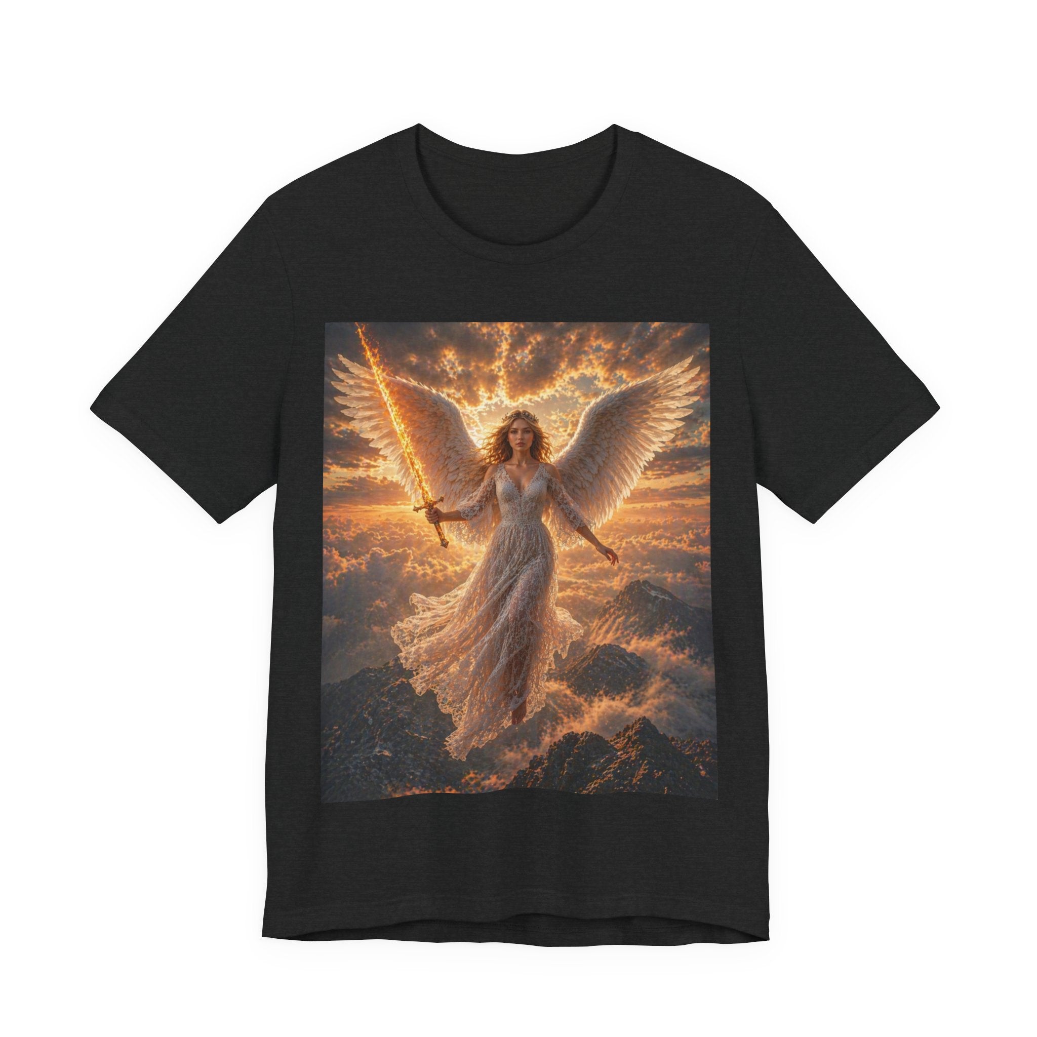 Angel Warrior Tee — Radiant Guardian Wings Graphic T-Shirt