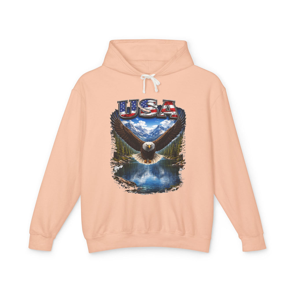 USA Eagle Hoodie — Patriotic Bald Eagle Graphic Hooded Sweatshirt